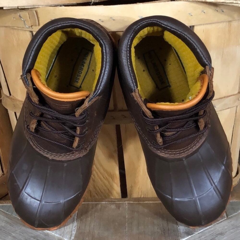 LaCrosse 5 Eye Pac 7” Brown Leather 200G Waterproof Duck Boots Womens Size 7 - Picture 8 of 10